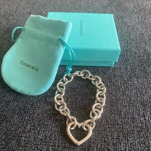 •SOLD• Authentic Tiffany & Co. Silver Open Heart Link Bracelet